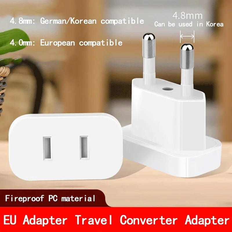 Travel Accessories Europe - 1pc 4.8/4.0mm Power Plug Adapter US