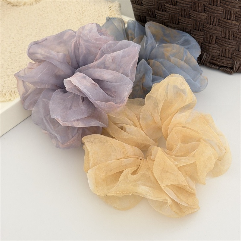 Travel Accessories Aesthetic - 1Pc Hair Scrunchies Oversized Organza Tie