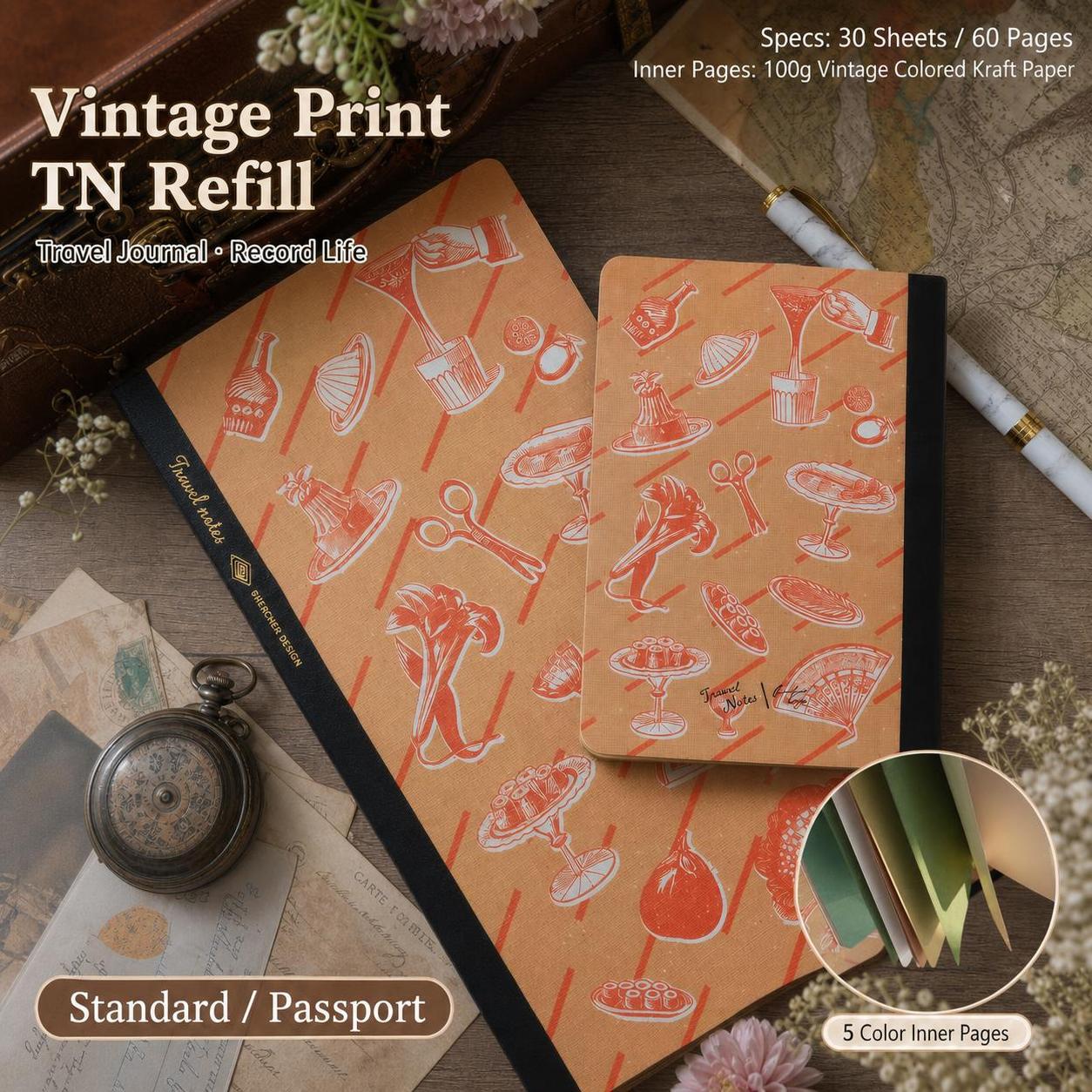 Retro Travelers Notebook Color - Travel Notebook Journal review and price