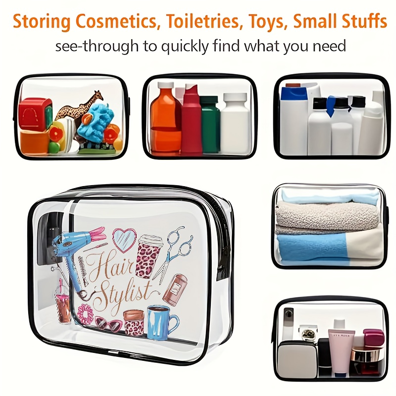 1pc Clear Makeup Bag Transpare - Toiletry Bag Tsa review and price