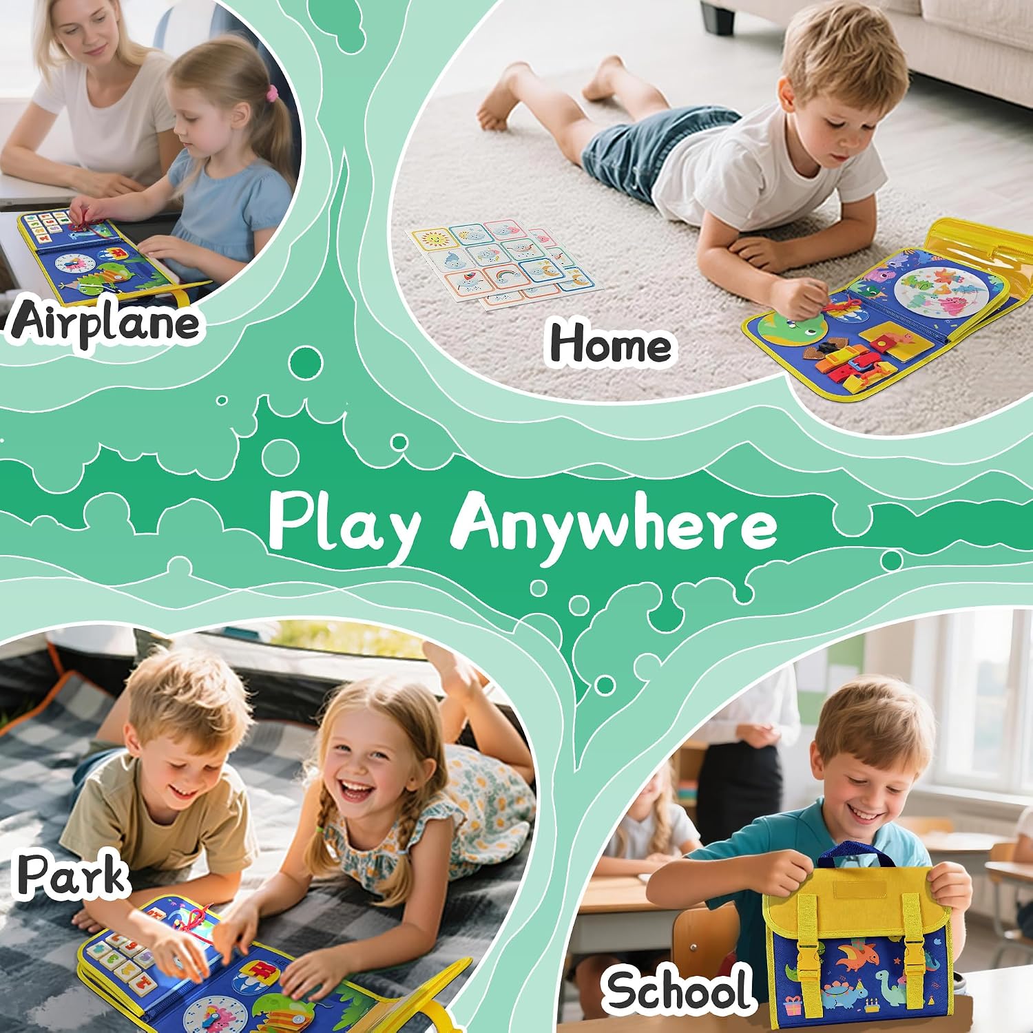 Dinosaur Toddler Busy Board Ba - Travel Accessories For Toddlers review and price
