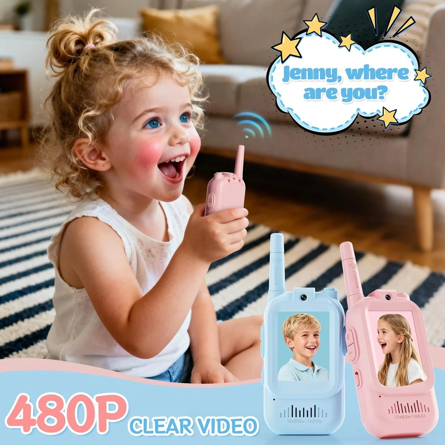 2PCS  Video Walkie Talkies for - Travel Accessories For Toddlers review and price