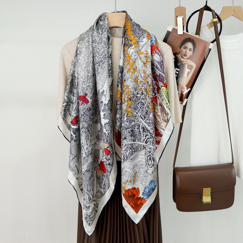 110CM Silk Scarf Luxury Hand R - Travel Accessories Luxury review and price