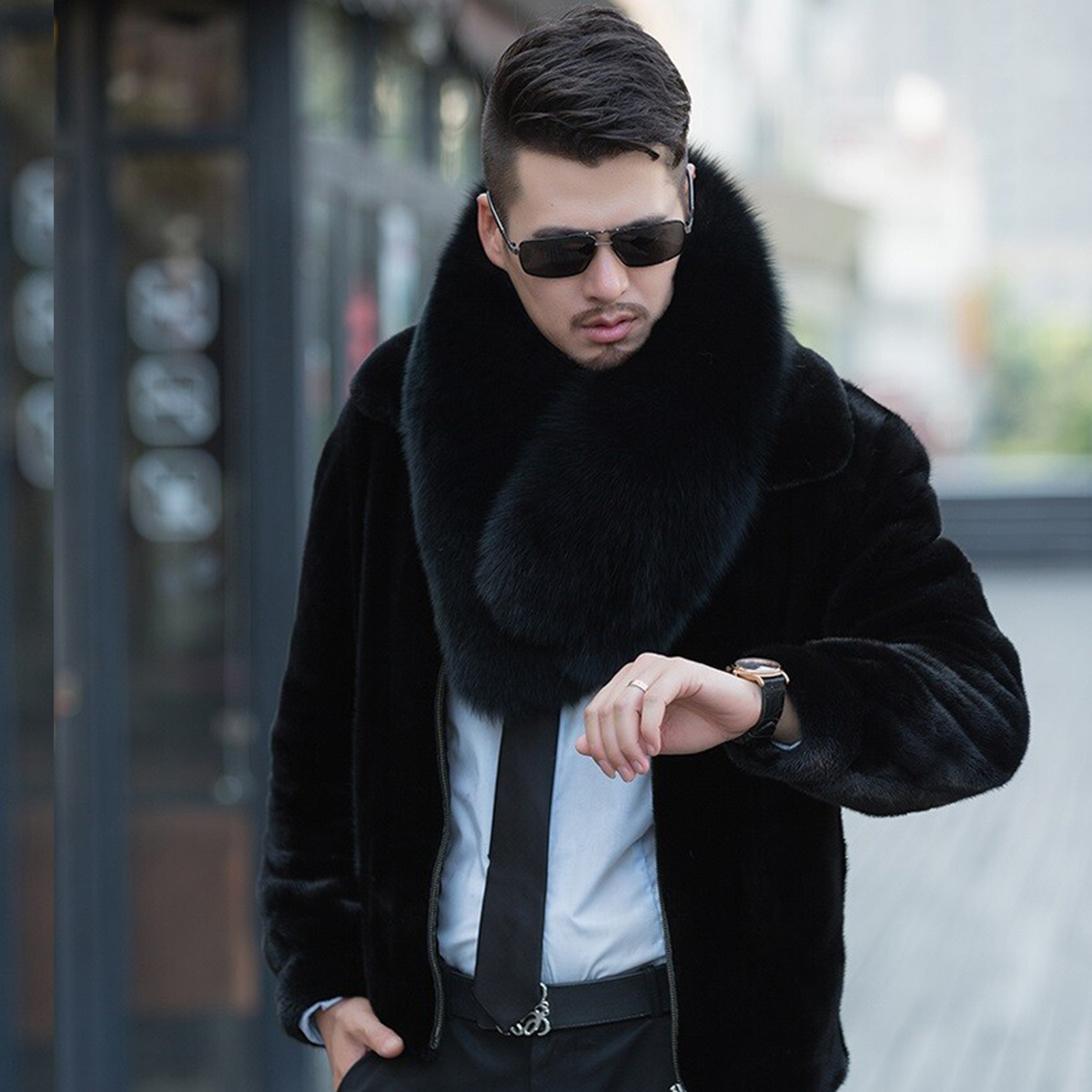 Genuine Fox Fur Scarf Winter A - Travel Accessories Sale review and price