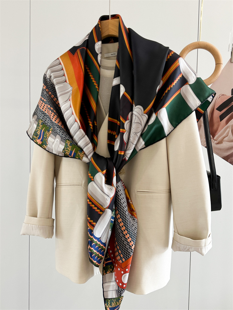 Saddle Print Silk Scarf Luxury - Travel Accessories Luxury review and price