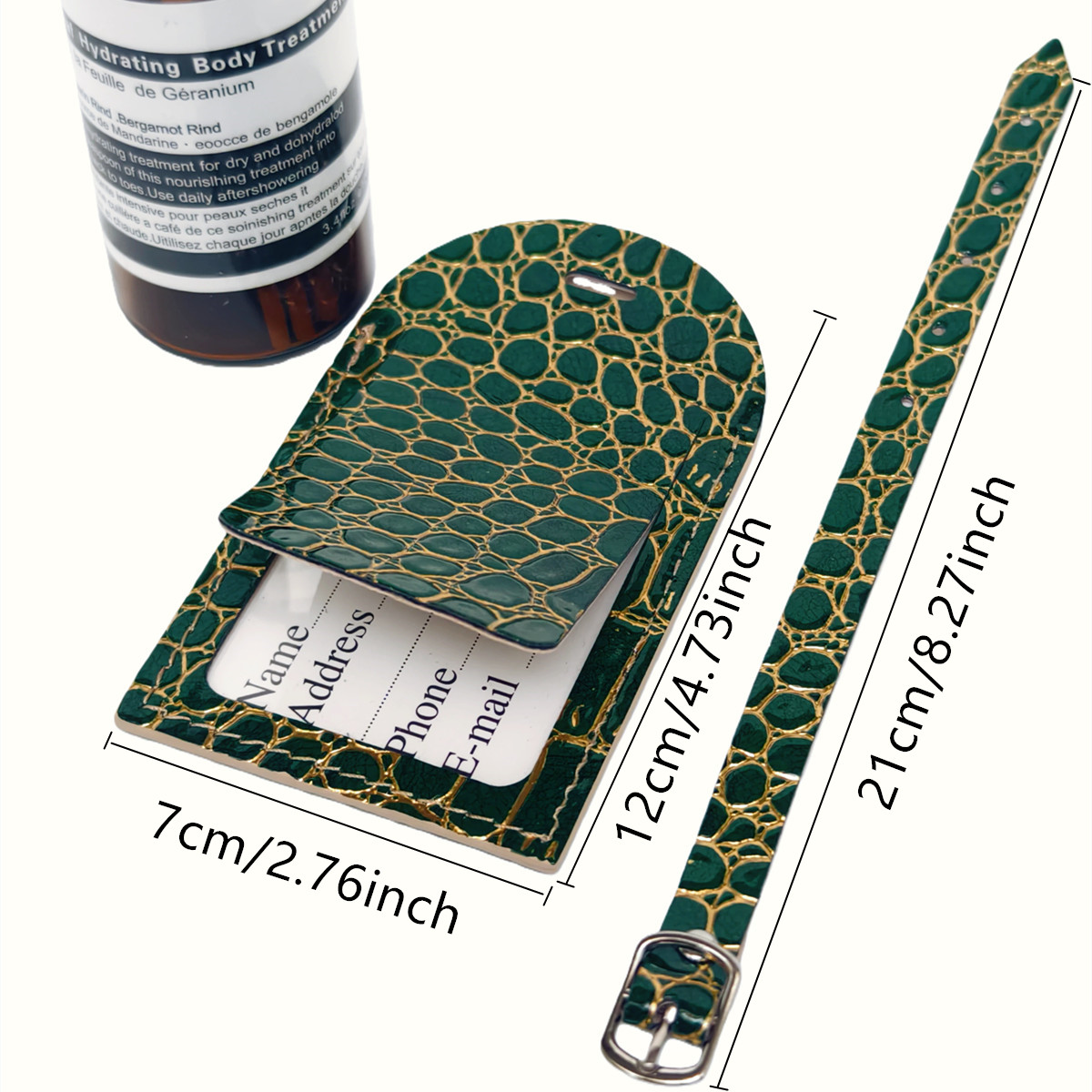Crocodile Embossed Gold/Silver - Travel Accessories Name review and price