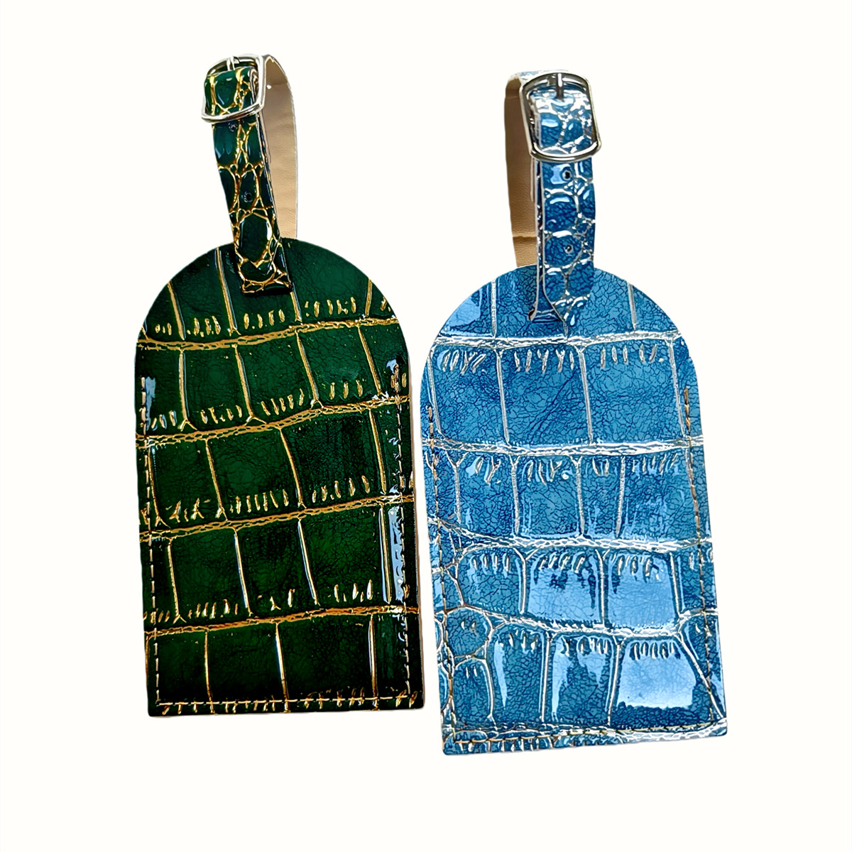 Crocodile Embossed Gold/Silver - Travel Accessories Name review and price