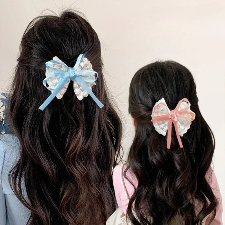 2pcs/set Cute Lace Bow Hair Cl - Travel Accessories Kit review and price