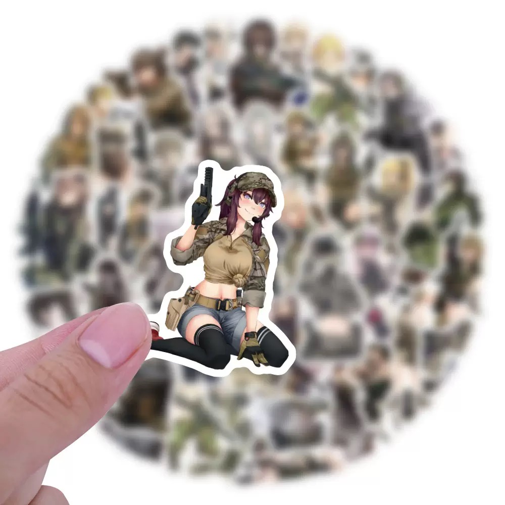 60Pcs Cartoon Military Anime G - Sticker Luggage Decorative review and price