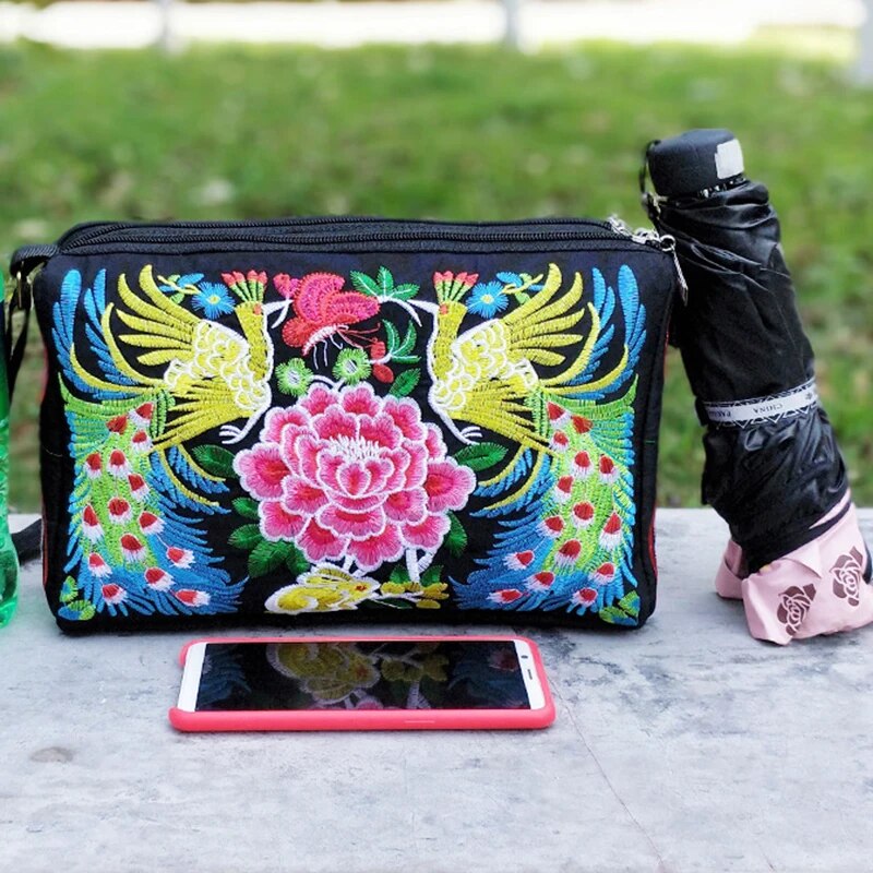 Women's Embroidered Flowers Ny - Travel Accessories Luxury review and price