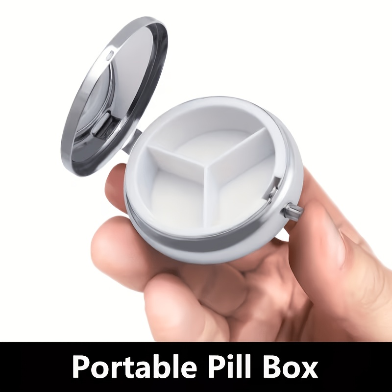 A flat, portable, round metal  - Travel Accessories As Gifts review and price