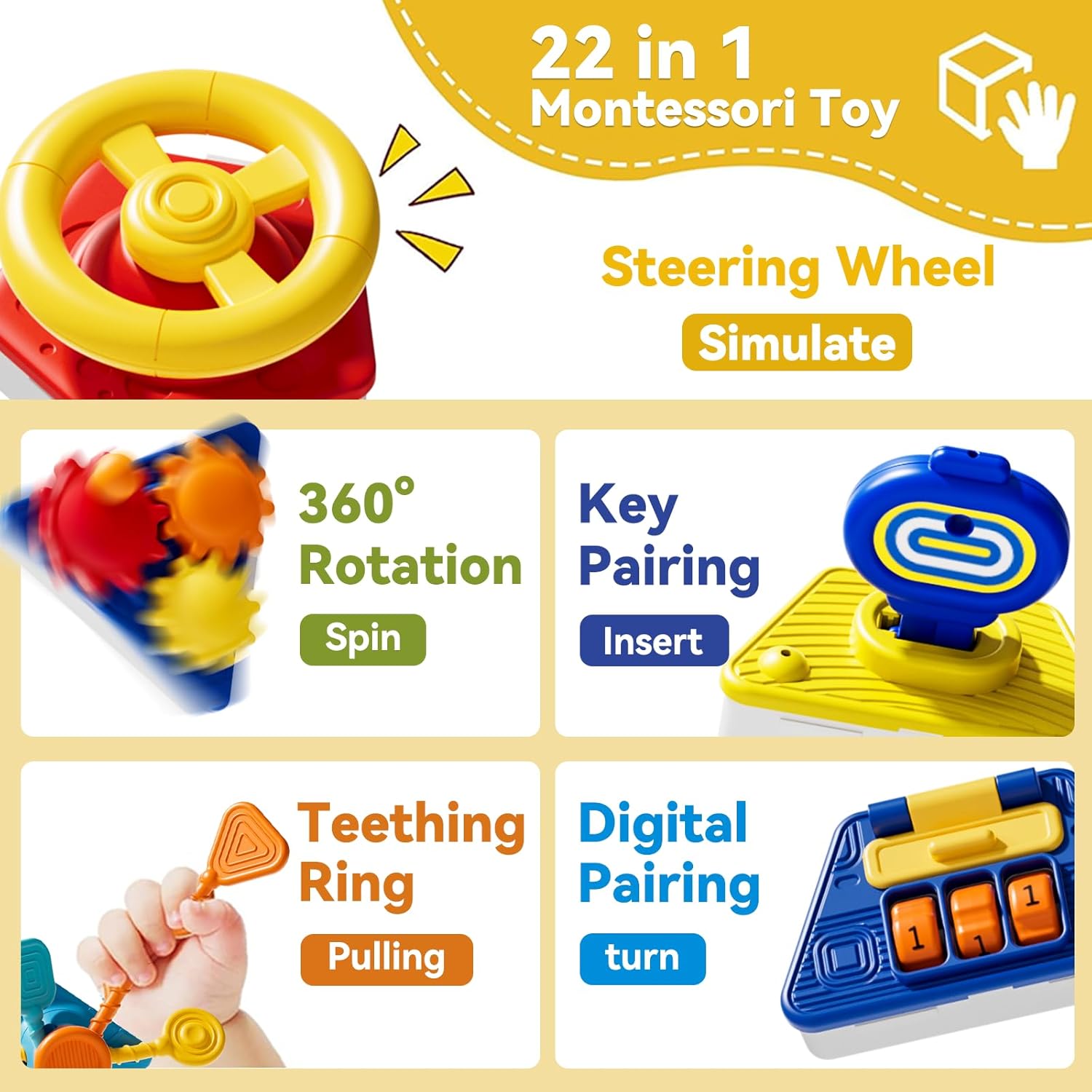 Baby Busy Board Activity Cube  - Travel Accessories For Toddlers review and price