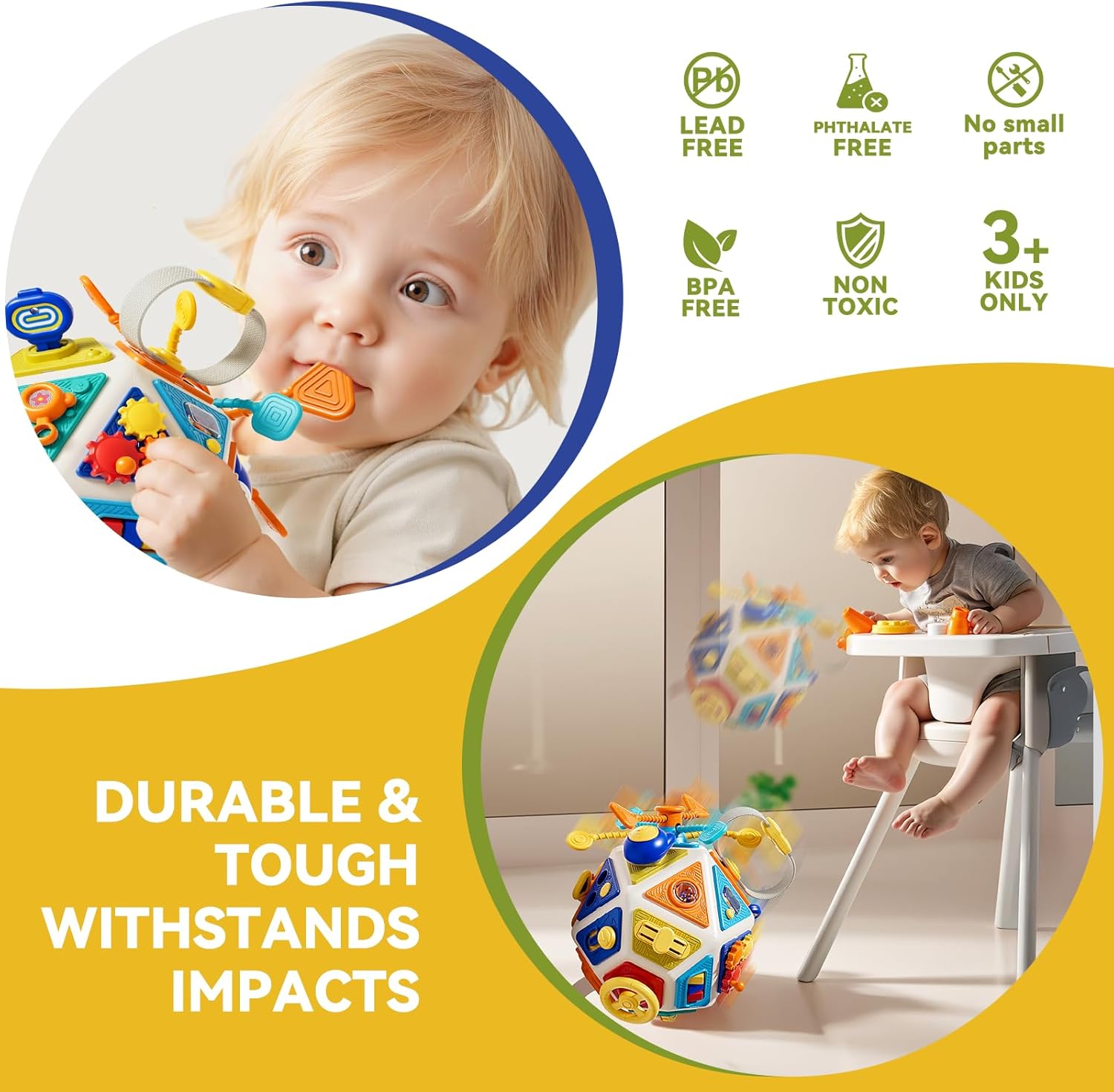 Baby Busy Board Activity Cube  - Travel Accessories For Toddlers review and price