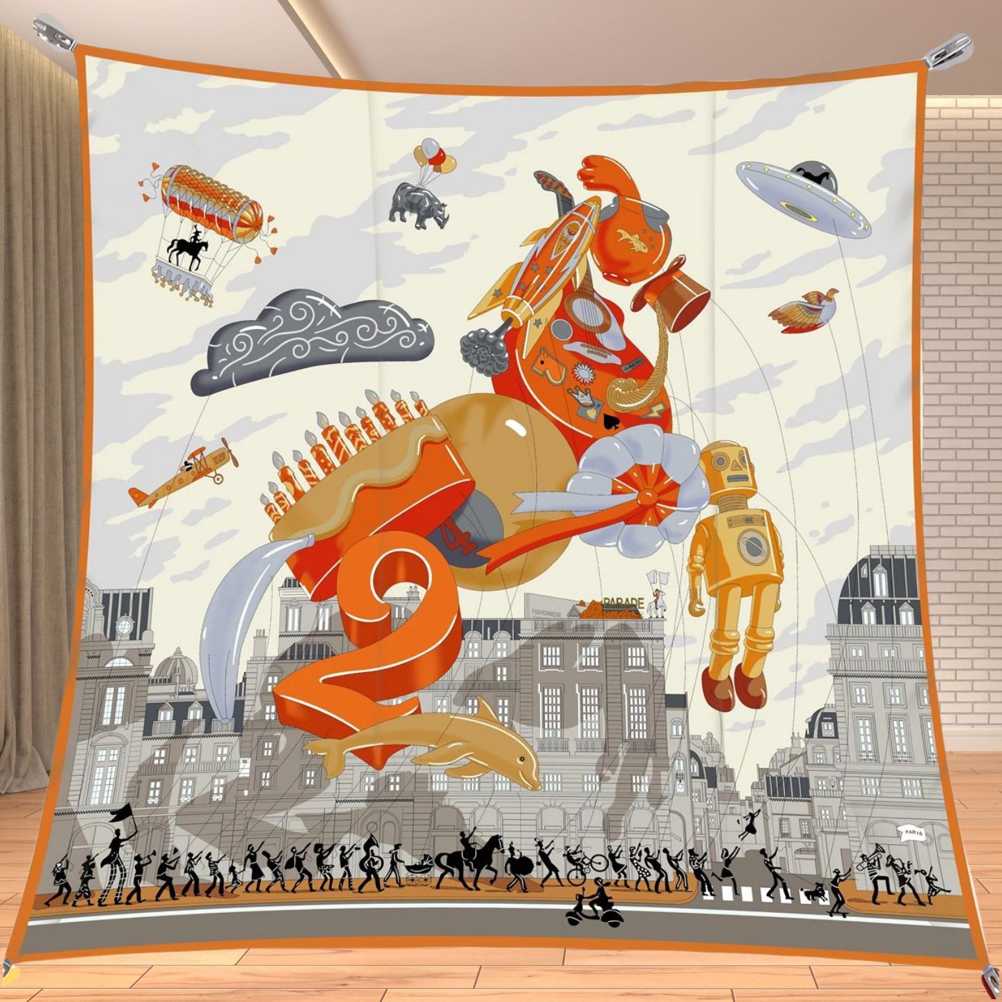 90cm Twill Silk Like Square Sc - Travel Accessories Luxury review and price