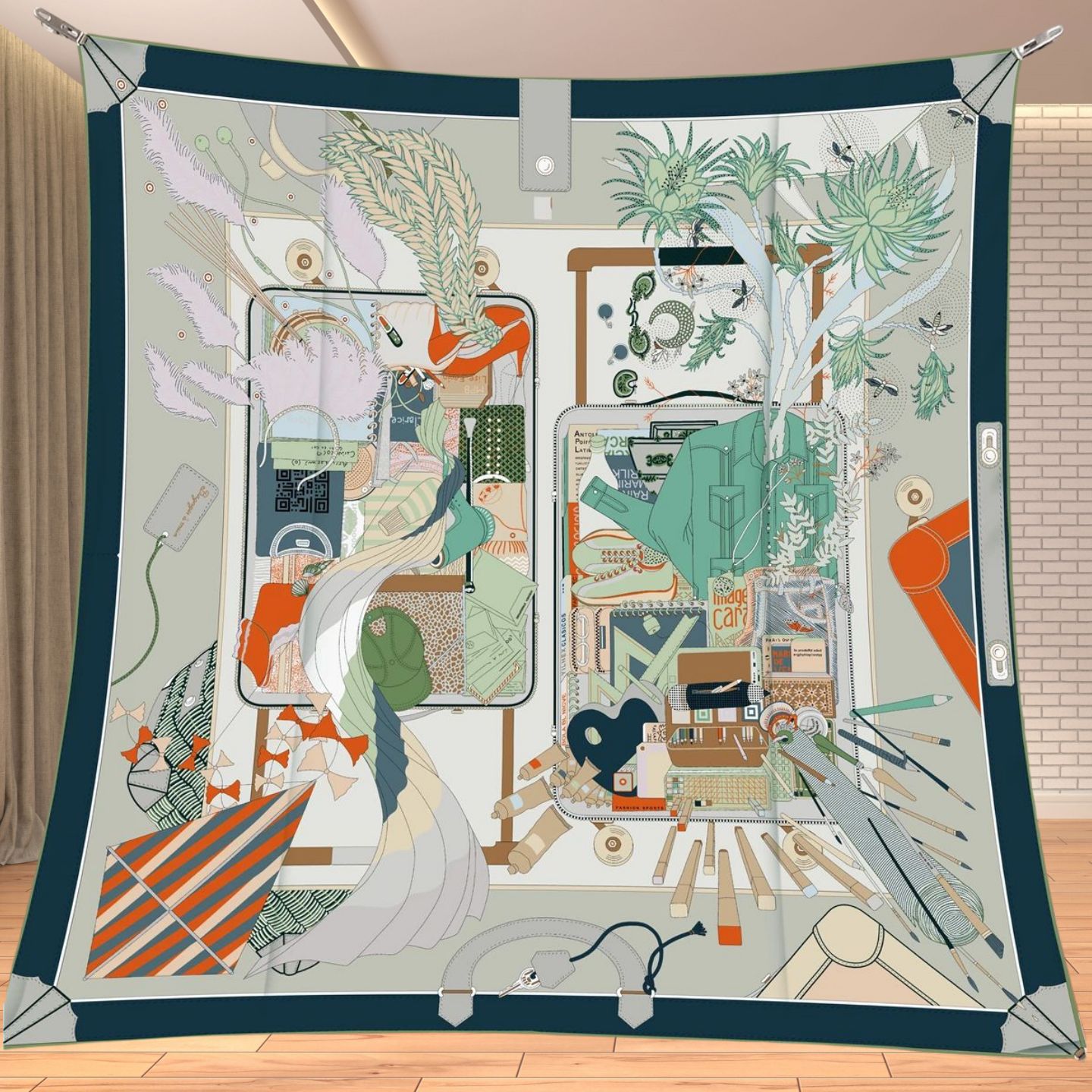 90cm Twill Silk Like Square Sc - Travel Accessories Luxury review and price