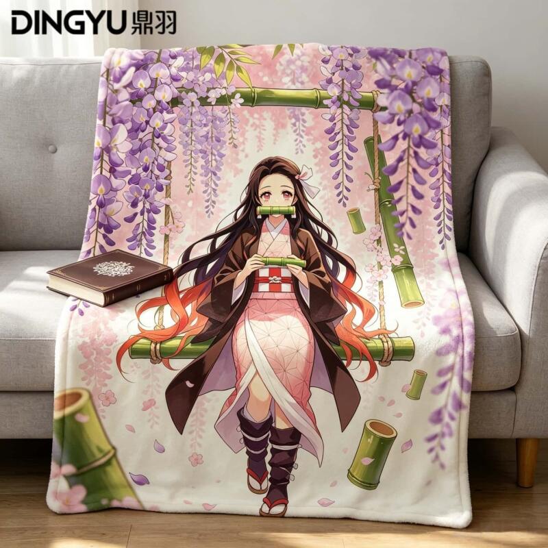 Anime Demon Slayer Flannel Bla - Travel Accessories As Gifts review and price