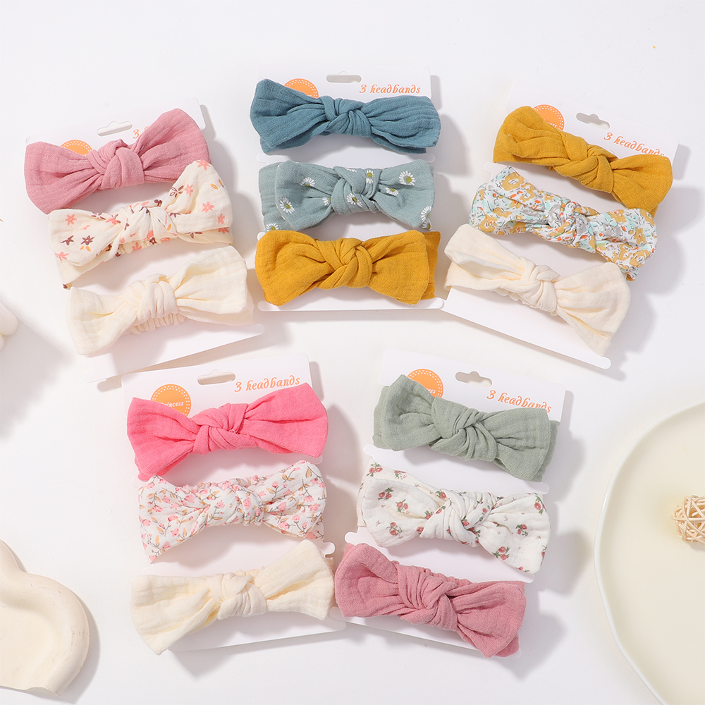 3Pcs/Set Soft Elastic Bows Hea - Travel Accessories For Toddlers review and price