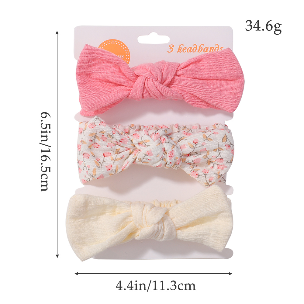 3Pcs/Set Soft Elastic Bows Hea - Travel Accessories For Toddlers review and price
