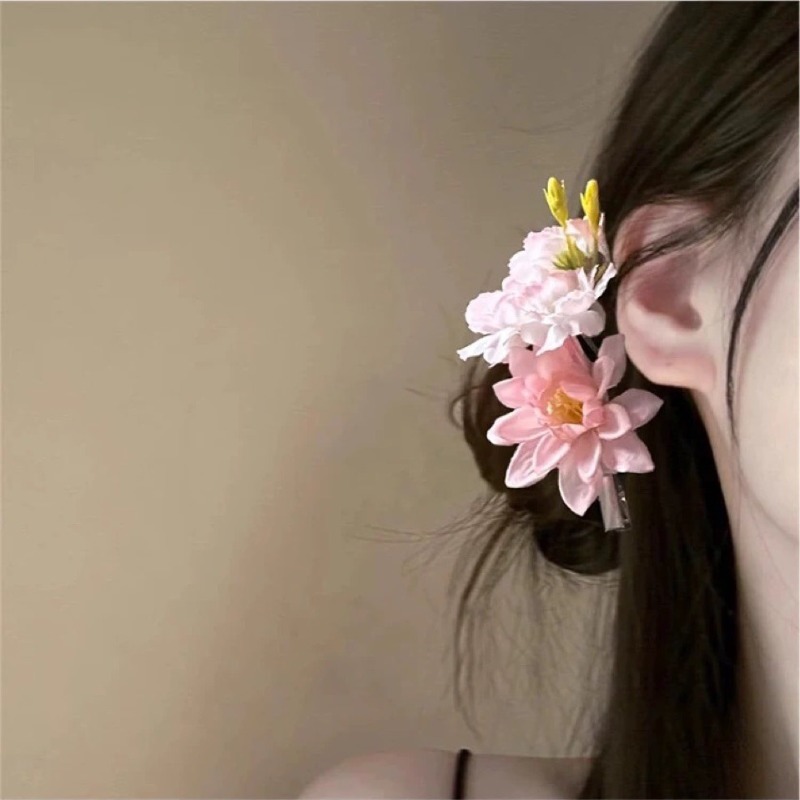 Pink Blue Flower Hair Clip New - Travel Accessories Bunnings review and price