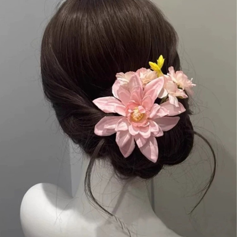 Pink Blue Flower Hair Clip New - Travel Accessories Bunnings review and price