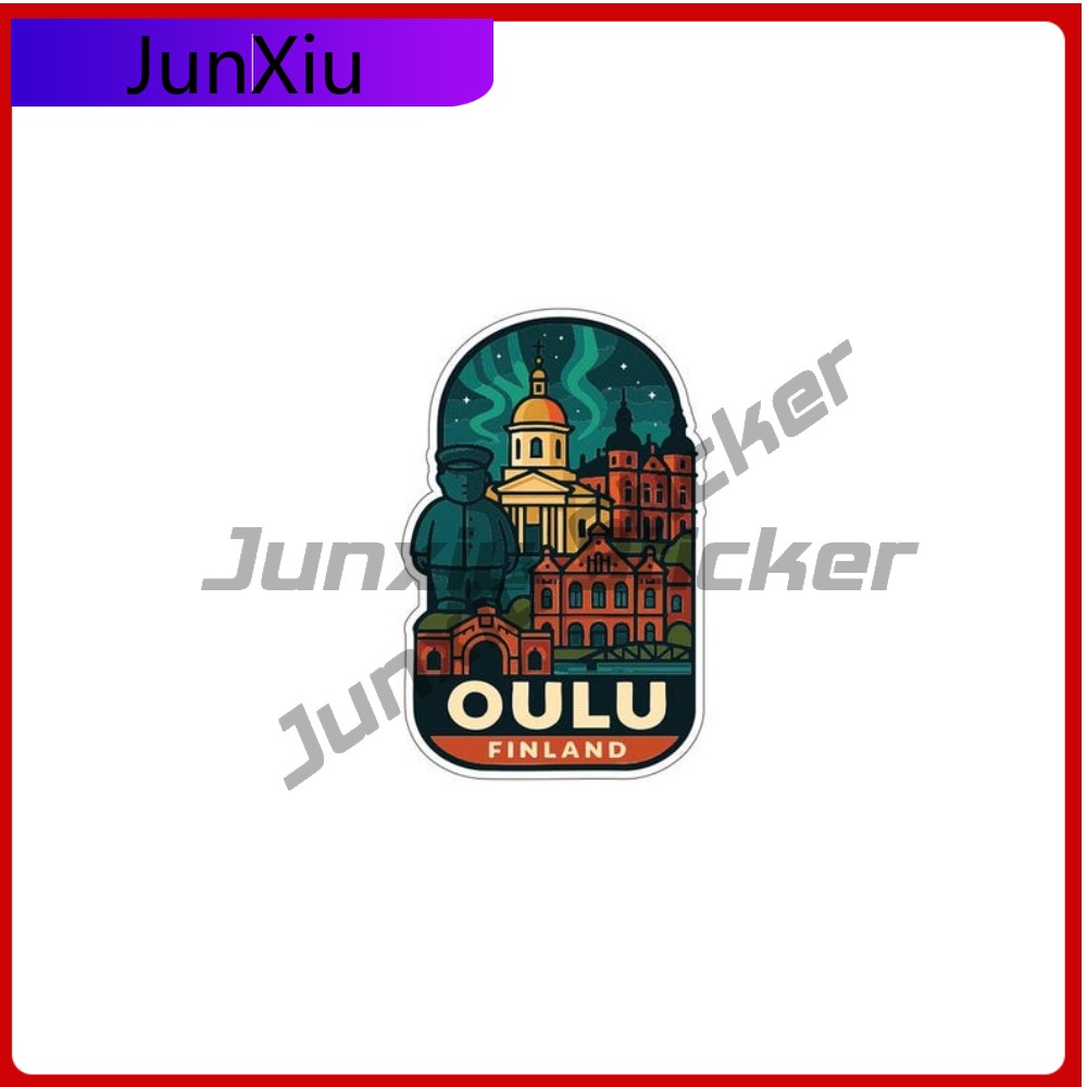 Oulu Finland City Vinyl Decal  - Sticker Luggage Decorative review and price