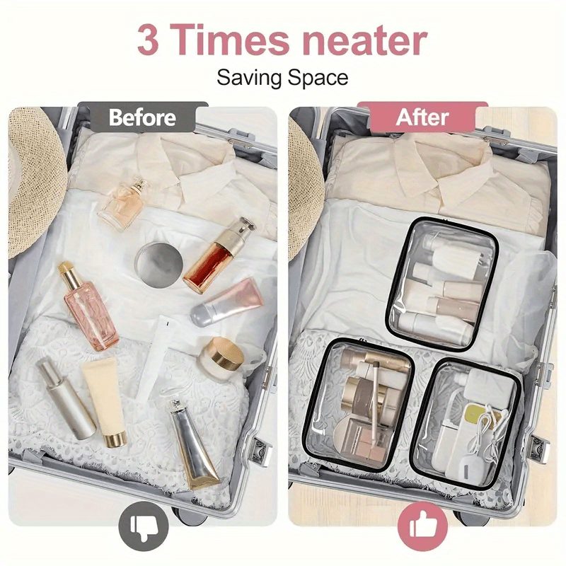 1PC Clear Makeup Bag Travel To - Toiletry Bag Tsa review and price