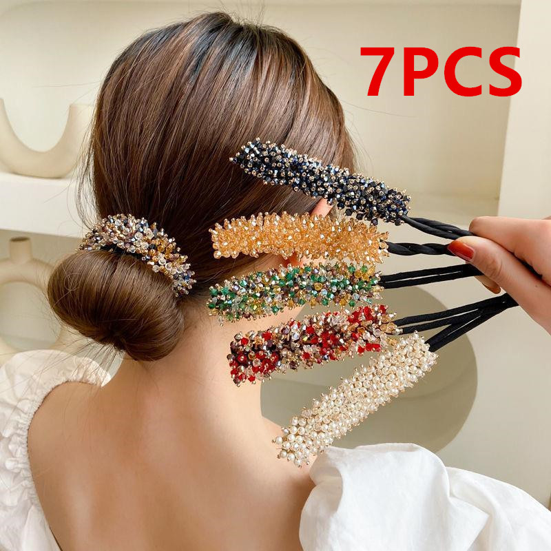 7pcs Crystal Hair Bun Maker Tw - Travel Accessories Bunnings review and price
