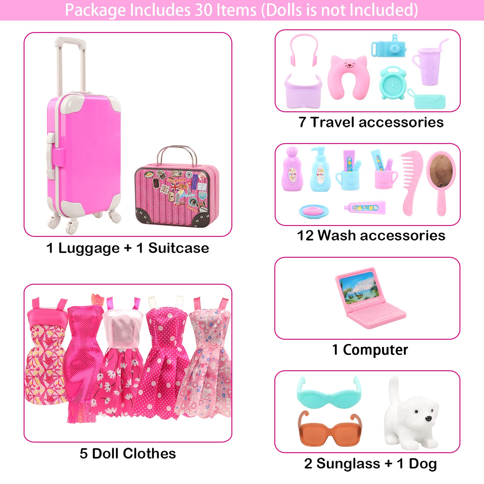 BARWA 30 Pcs 11.5 lnch Travel  - Travel Accessories Europe review and price