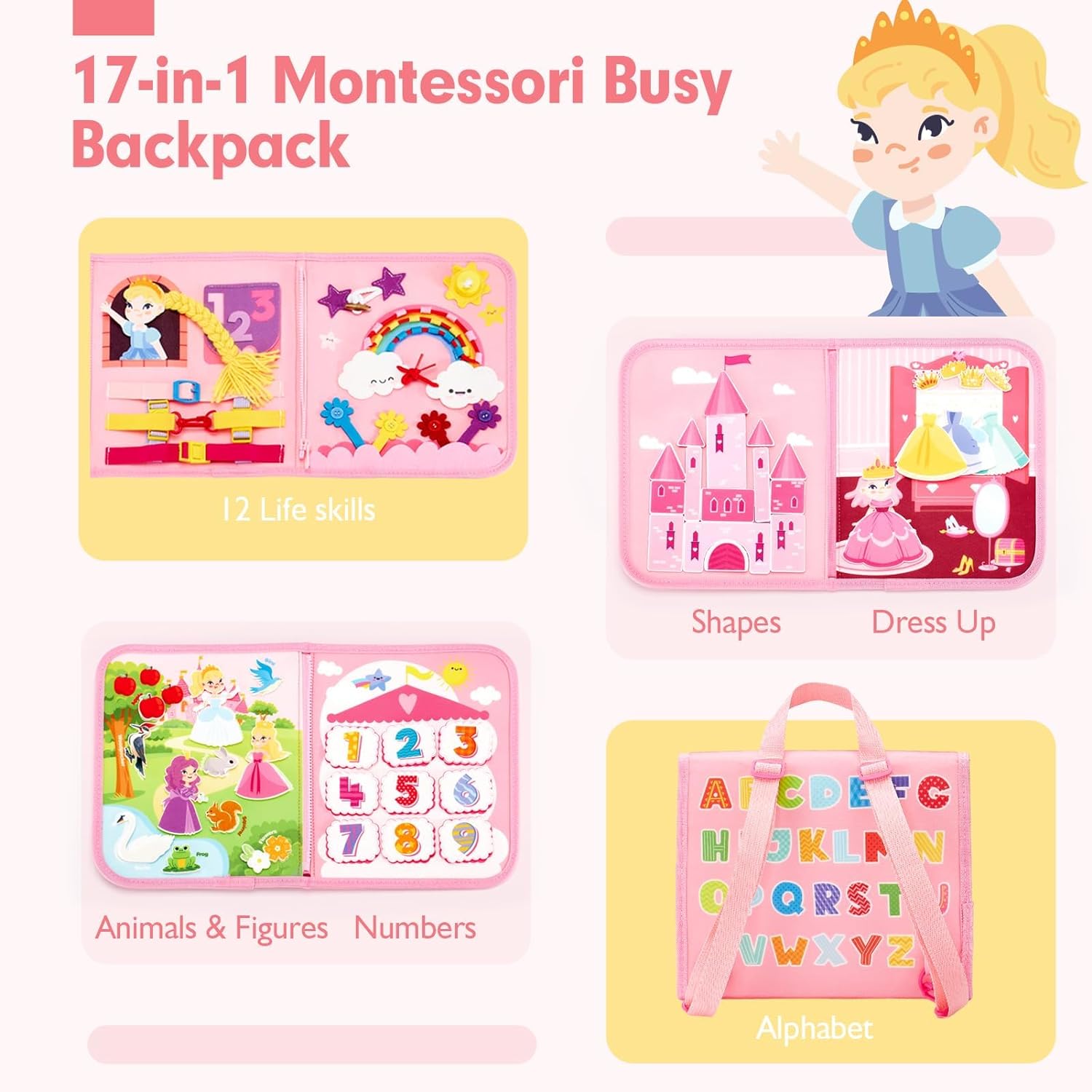 Toddler Busy Board Toys Montes - Travel Accessories For Toddlers review and price