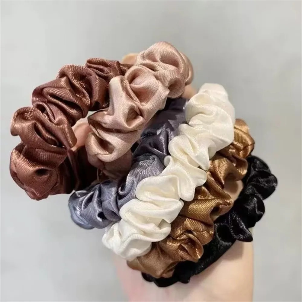 6Pcs Soft Satin Hair Scrunchie - Travel Accessories Aesthetic review and price
