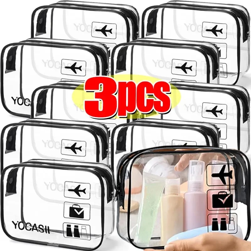 1/3pcs Transparent Zipper Make - Toiletry Bag Tsa review and price