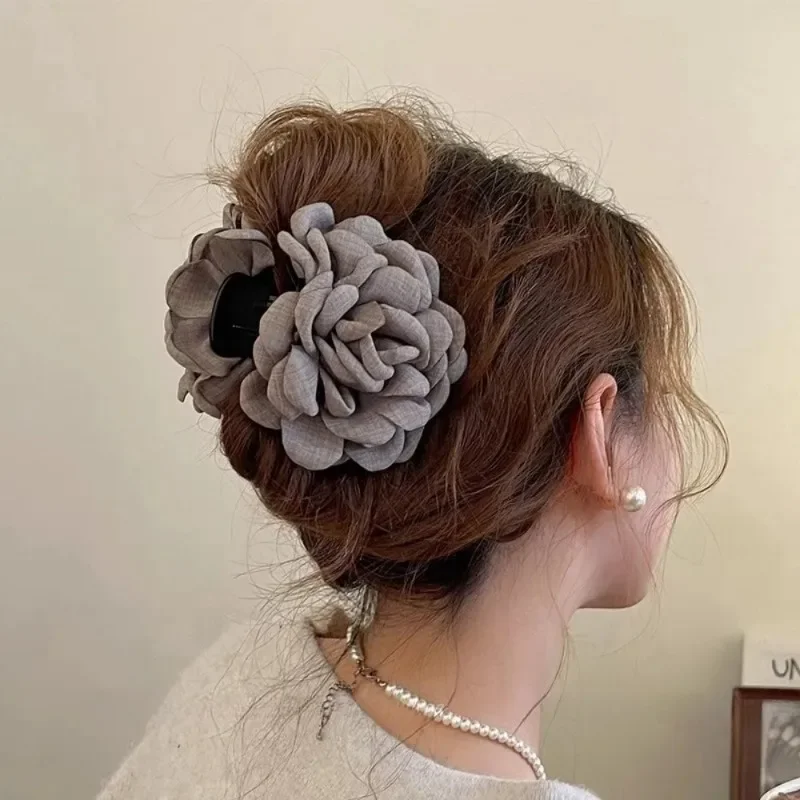 French Fabric Rose Flower Hair - Travel Accessories Aesthetic review and price