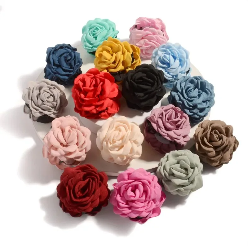 French Fabric Rose Flower Hair - Travel Accessories Aesthetic review and price
