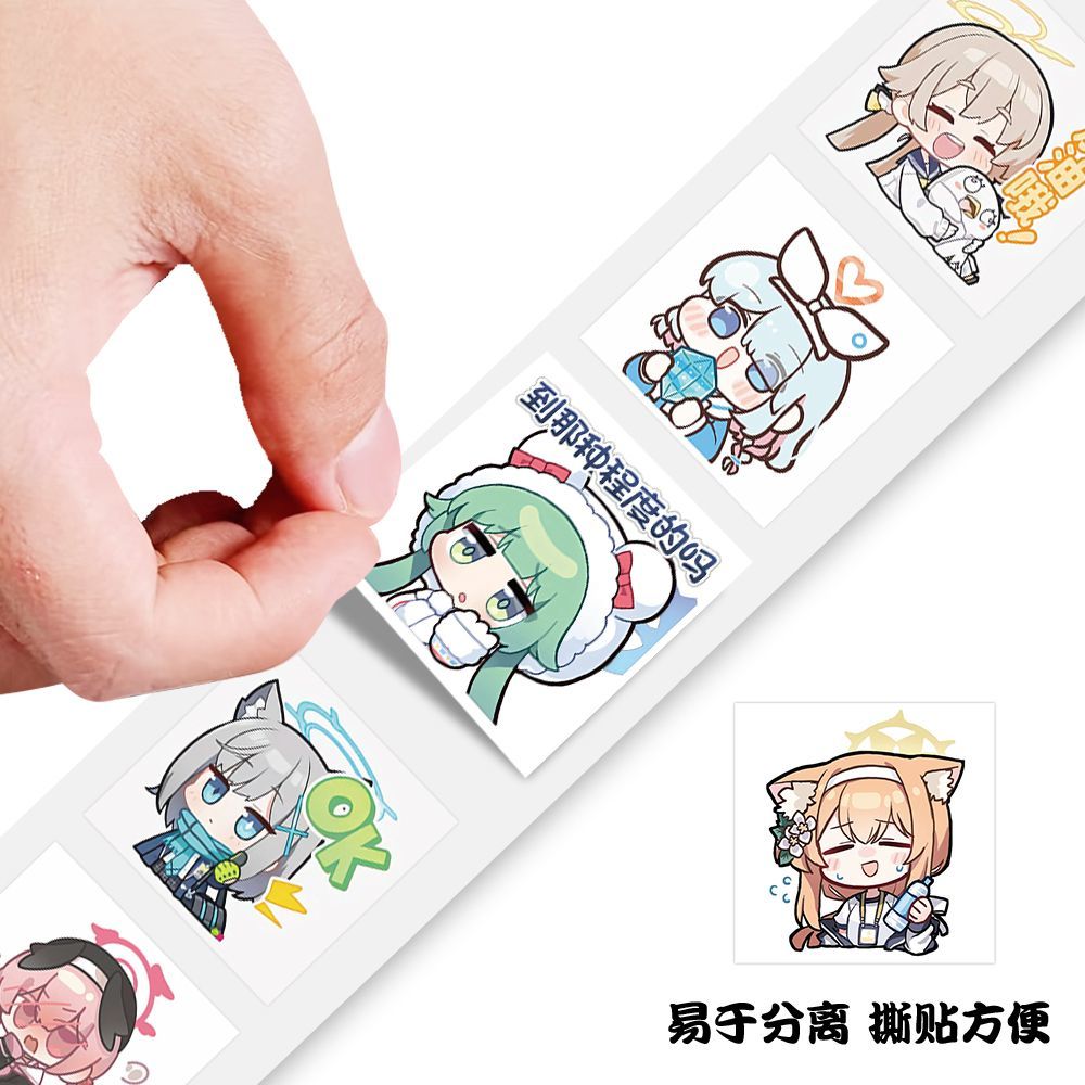 500pcs/roll Blue Archive Shimo - Sticker Luggage Decorative review and price