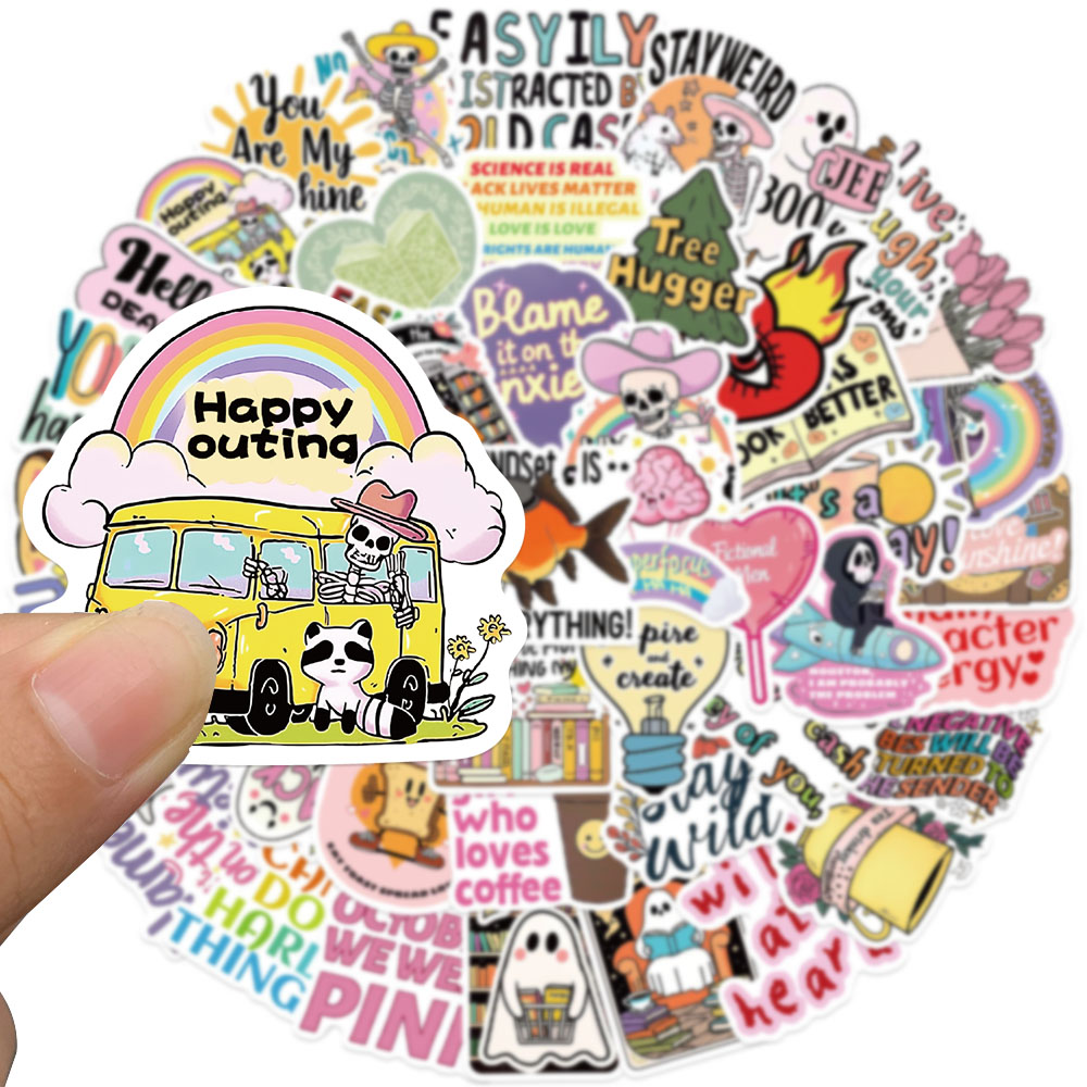 50pcs Funny Cartoon World Stic - Sticker Luggage Decorative review and price