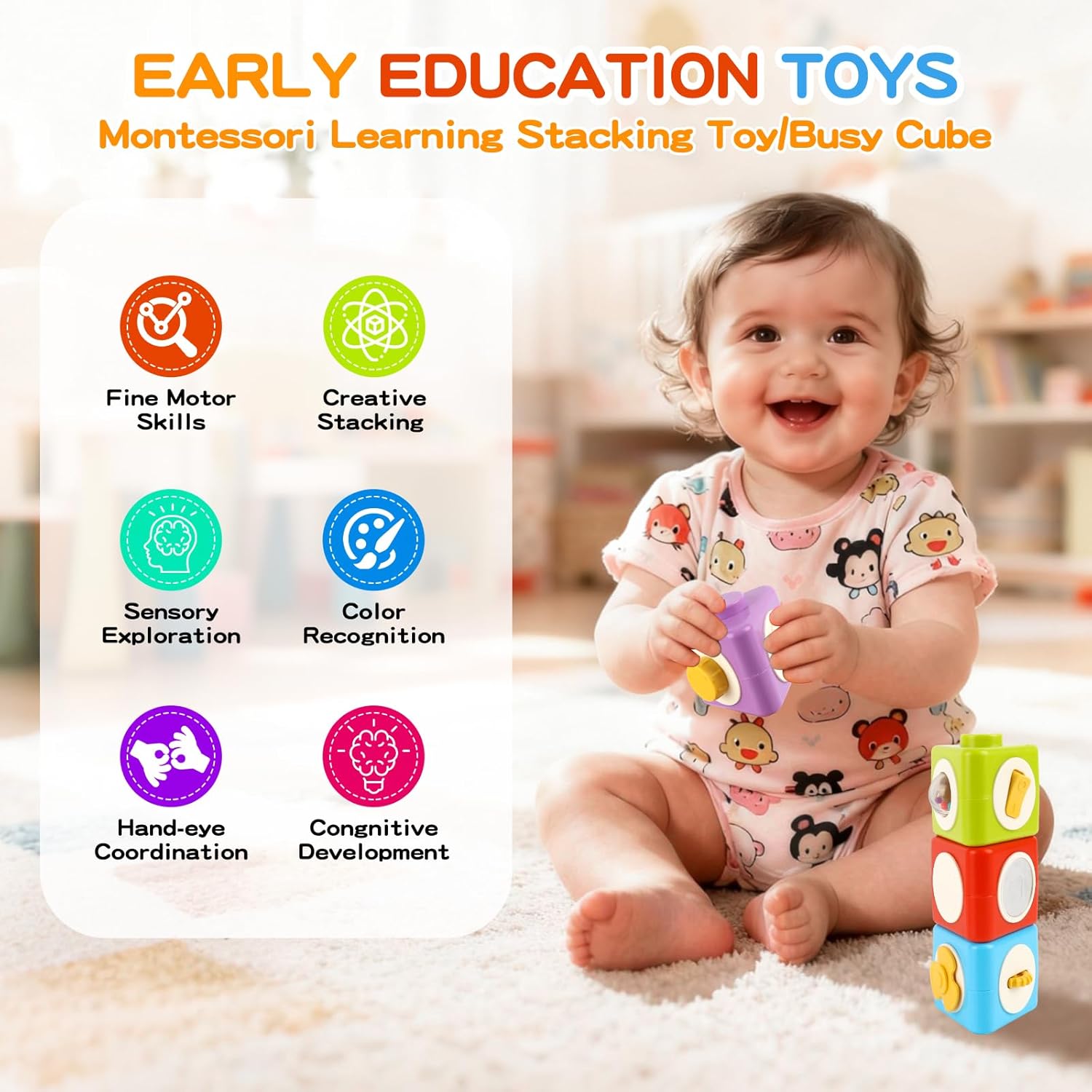 Montessori Activity Cube Busy  - Travel Accessories For Toddlers review and price