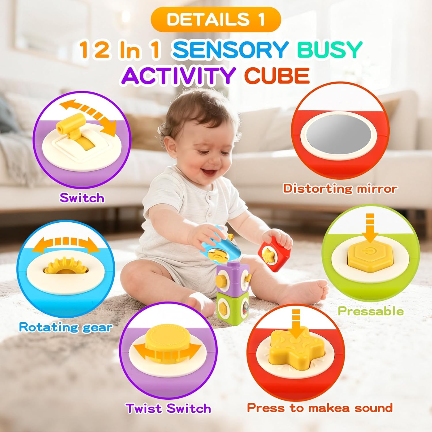 Montessori Activity Cube Busy  - Travel Accessories For Toddlers review and price