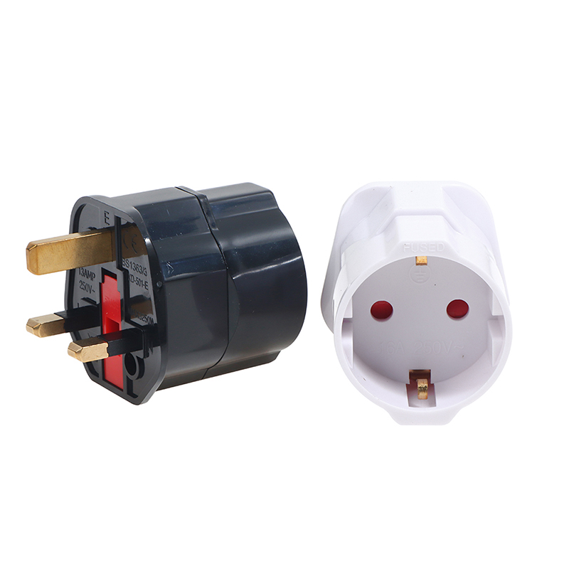 1Pc EU Euro 2 Pin To UK 3 Pin  - Travel Accessories Europe review and price